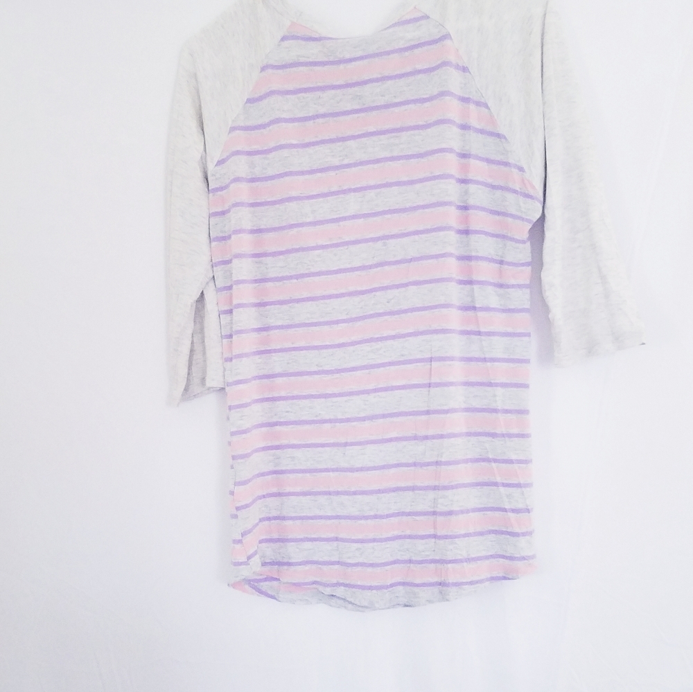 LulaRoe size small pink and tan striped shirt